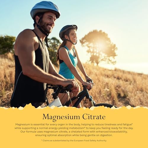 Solaray Magnesium Citrate 400mg Elemental Magnesium per Serving - 180 Vegan Capsules - High Strength Supplement - Energy, Muscle, Nervous System Support - Lab Verified