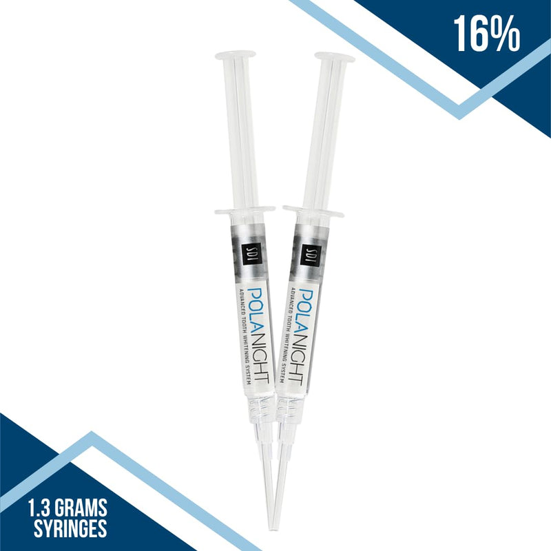 [Australia] - Polanight 16% 8 Syringe Pack, Polanight Whitening Gel (8 Whitening Syringes Total) 
