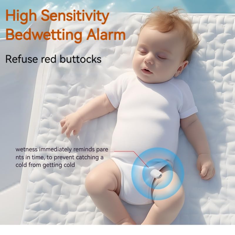 [Australia] - Bed Wetting Alarm for Boys, Wireless Bedwetting Alarm with Adjustable Volume, 8 Modes Bed Wetting Solutions for Kids, White Noise for Sleep, Night Lighting, Include Progress Card and Stickers 