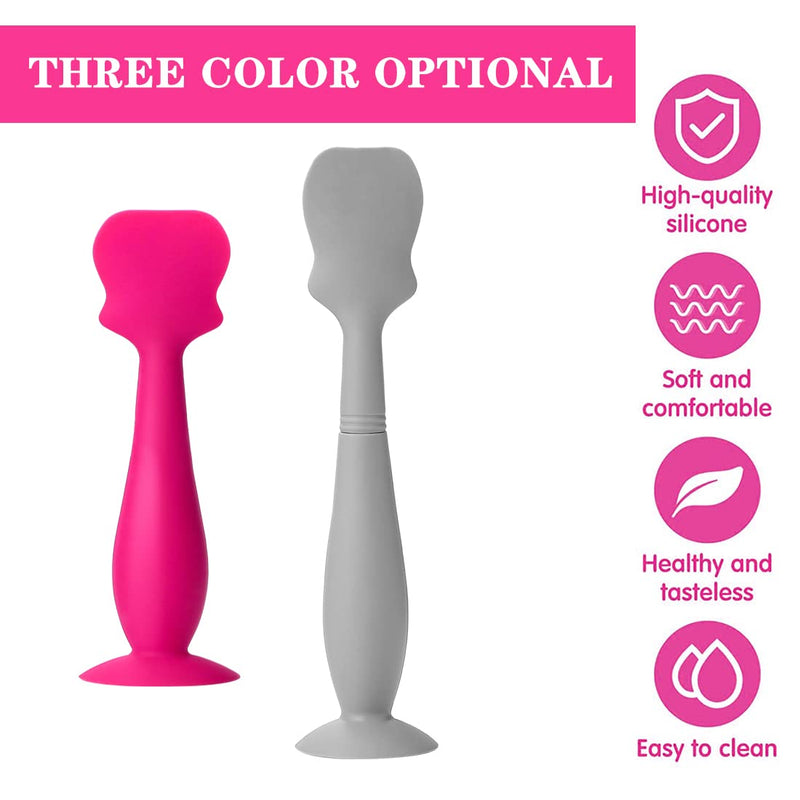 [Australia] - Diaper Cream Applicator Newborn Diaper Cream Brush Silicone Cream Applicator with Suction Cup Spatula for Baby Bottom for Babies Pack of 2 