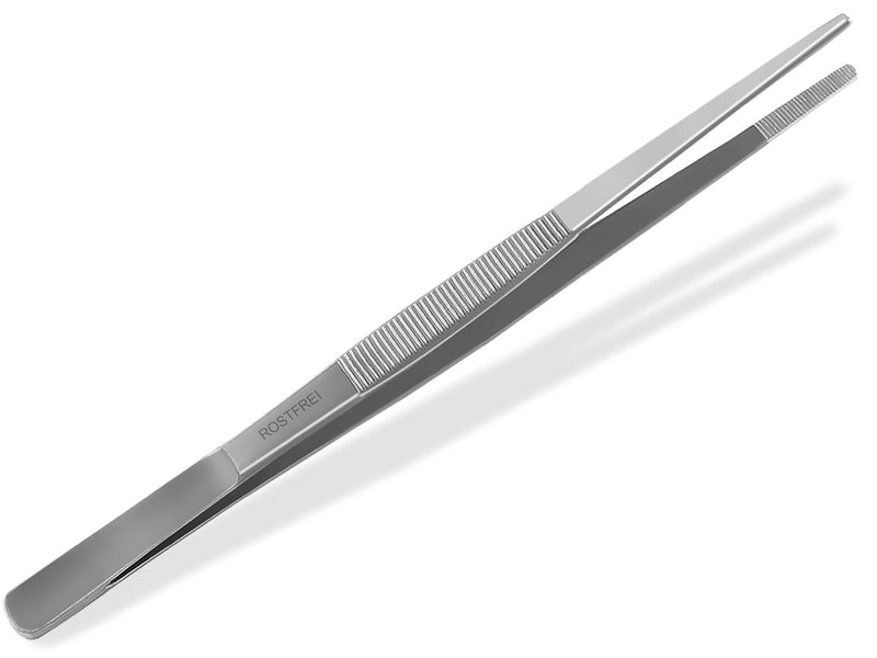 [Australia] - Straight tweezers, 20 cm, with internal teeth, stainless steel 