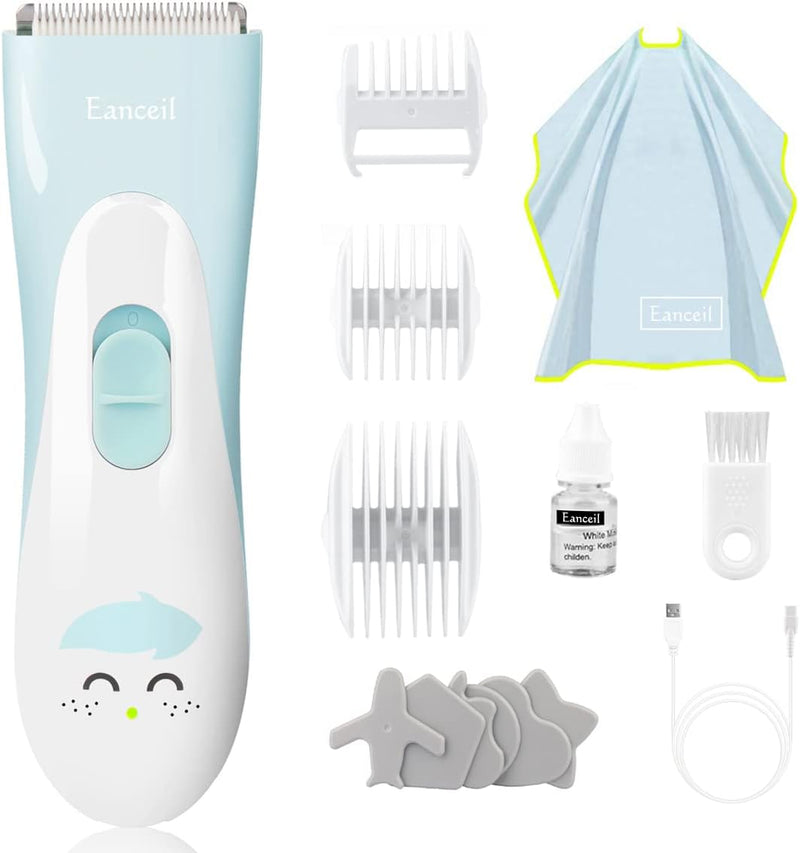 [Australia] - Meetcare Baby Hair Clippers - Ultra Quiet Electric Hair Trimmer, Cordless Rechargeable Waterproof Haircut Kit for Kids Infants & Adult. Green 
