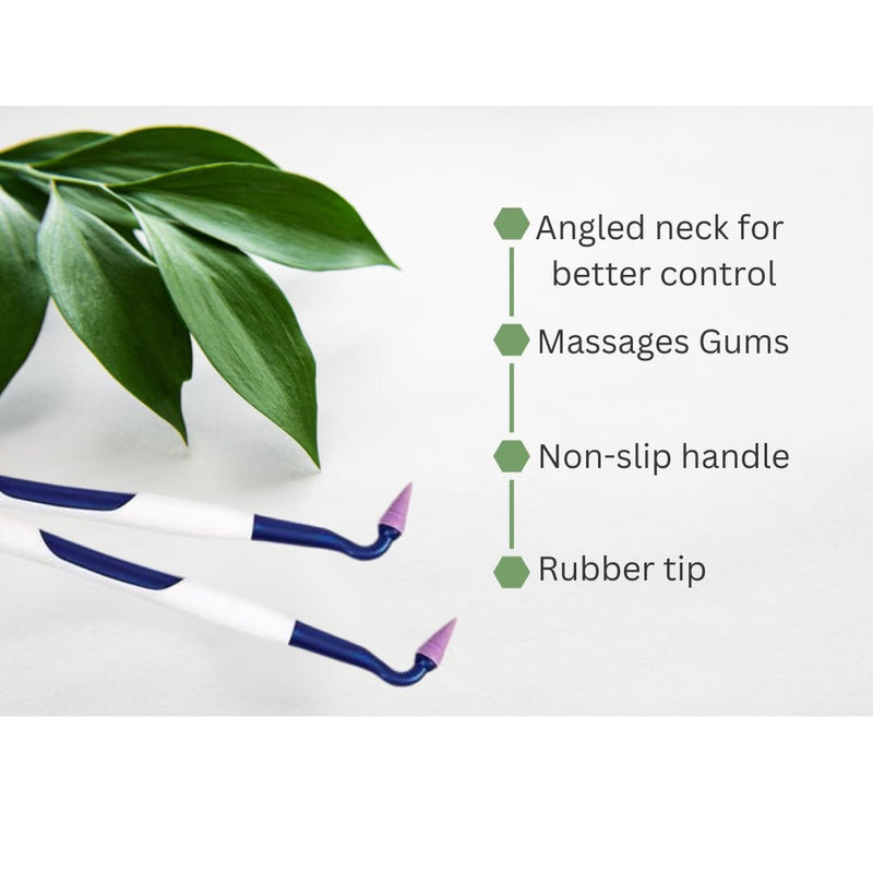 [Australia] - Gum Stimulator - Rubber Tip Stimulator, Dental Plaque Remover Tool Bundled with Travel Zipper Pouch- 3 Pack Total 