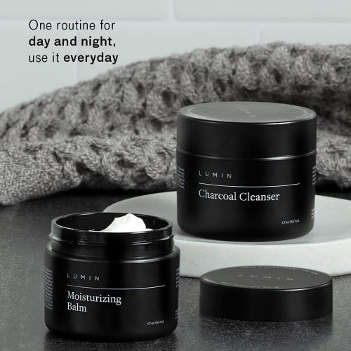 [Australia] - Lumin - Dynamic Duo - Skin Care kit for Men - Includes: Charcoal Face Wash Daily Detox & Daily Face Moisturizer,Suitable for all skin types, Daily Use, Two Month Supply 