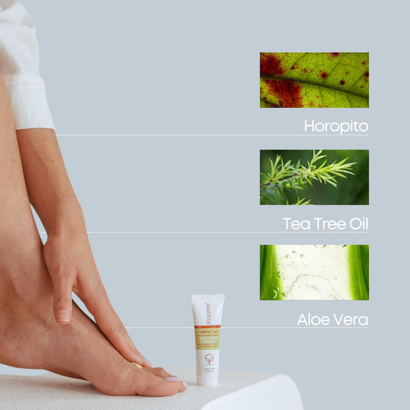 Kolorex® Foot & Toe Care Cream (25g), Remedy for Athlete's Foot, Natural ingredients, Effectively rebalance yeast, Hygienic best