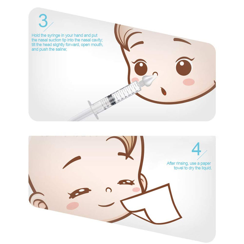 [Australia] - Syringe Nasal Irrigator, Professional Baby Nasal Irrigator Portable Infant Nose Cleaner Rinsing Device Fast All Natural Relief-Nasal Irrigation/Nasal Spray/Nasal Hygiene (2 pièces) 