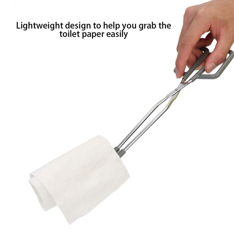 [Australia] - Long Toilet Paper Tongs Toilet Aid Long Toilet Paper Tongs, Bottom Wiper Aids for Independent Daily Living Wiping Aid for Bathroom Comfort Lightweight Selfwipe Hygiene Assistance (12in) 