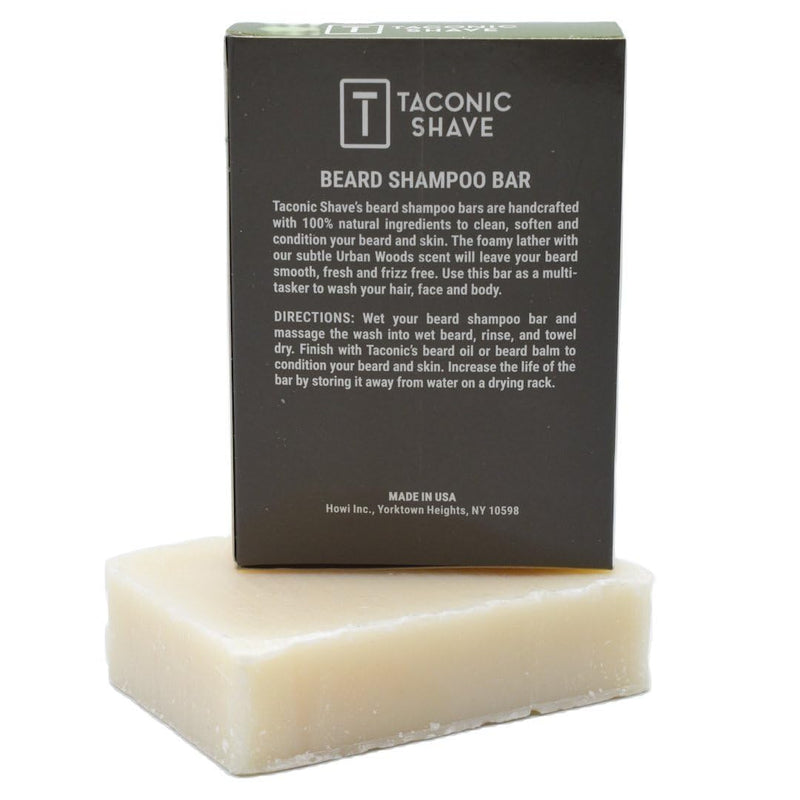 [Australia] - Taconic Shave Conditioniing Beard Shampoo Bar 5 Oz, 100% Natural/Handcrafted, Great For Itchy Beards, FIghts Beardruff while softening & Moisturizing with Natural Oils Ingredients- Urban Woods Scent 