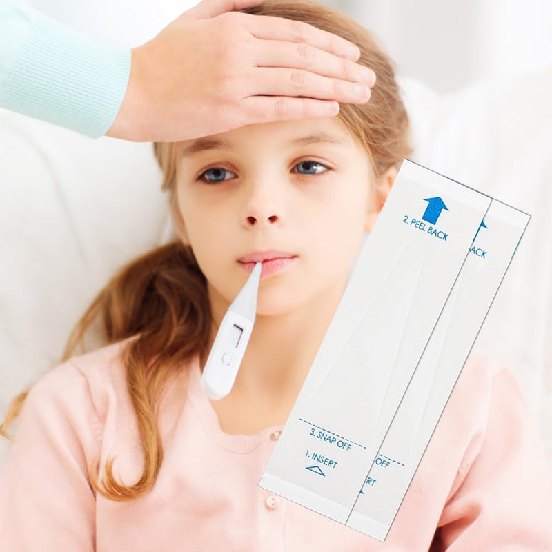 [Australia] - 100 Pieces Disposable Digital Thermometer Probe Covers Clear Temperature Sheath Sleeves for Oral, Rectal, Armpit 100 