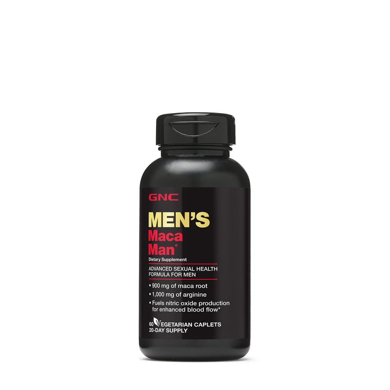 GNC Maca Man, Maca Root Arginine for Enhanced Blood Flow - 60 Vegetarian Capsules 60 Count (Pack of 1)