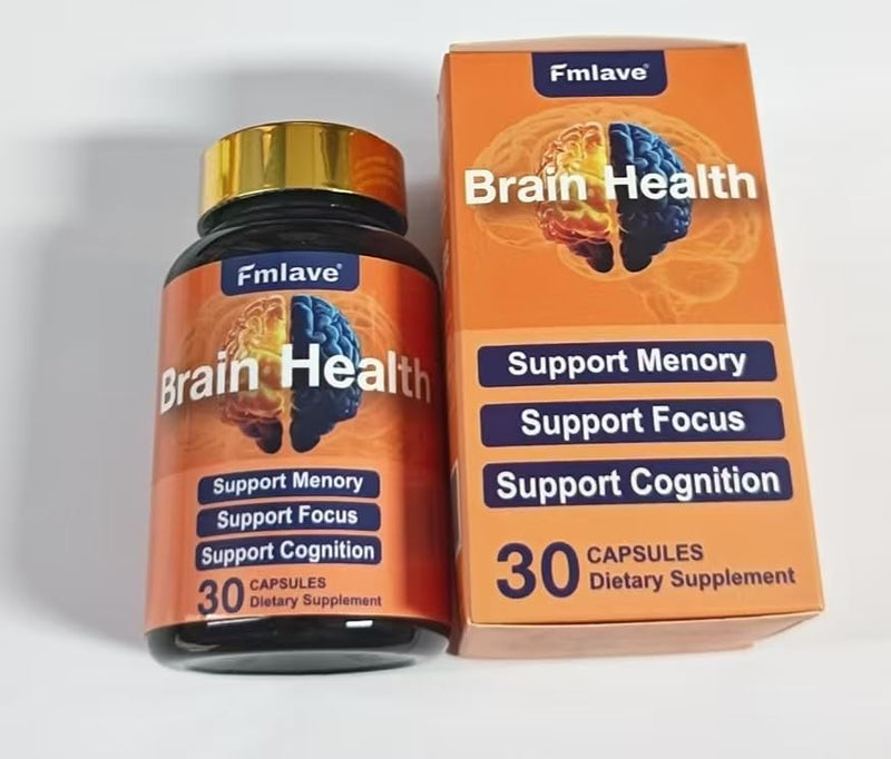 Brain Supplement for Memory and Focus, with NAD+ GPC Folate & Vitamin B12 | Brain Health Nutrition for Daily Cognitive & Brain Wellness, Mental Clarity Support, Improves Concentration 30 Capsules