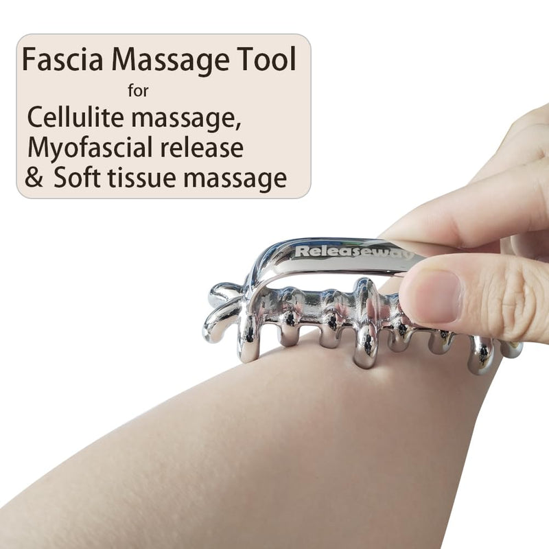 [Australia] - Stainless Steel Facial Massage Tool for Deep Tissue Massage and Cellulite Reduction - Unbreakable and Soft Tissue Massage Tool for Self Myofascial Release (Patent Pending)… RE-pro 