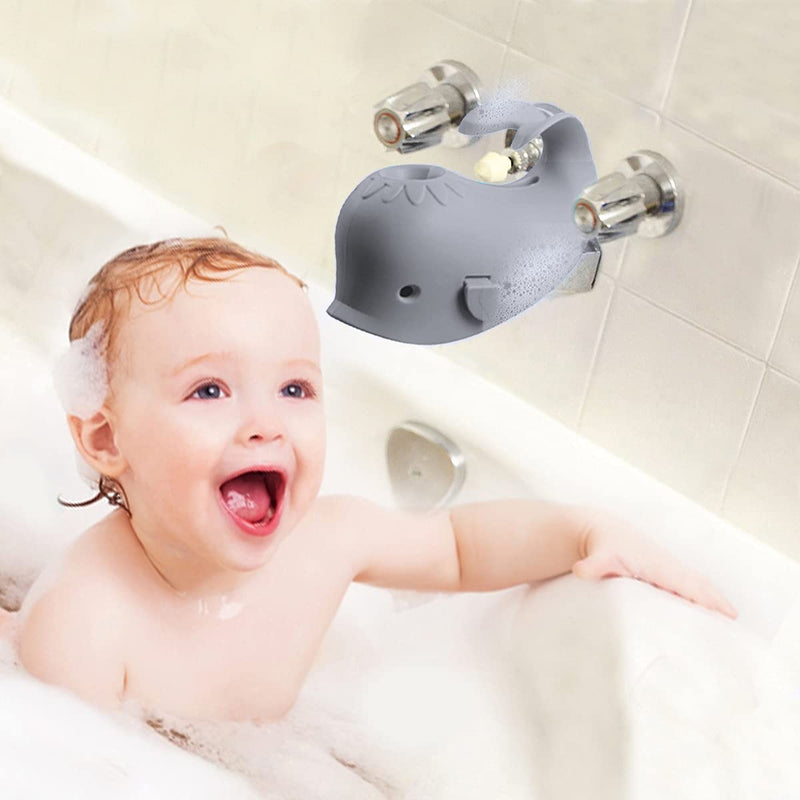 [Australia] - Bath Spout Cover, Faucet Cover Baby Bathroom Tub Faucet Cover Protector for Kids, Bathtub Spout Cover for Baby Kids Toddlers Protection Accessories Baby Safety Universal Bath Silicone Toys Gray 