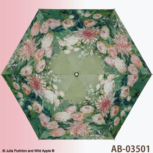 AB-03501 Artist Bloom 2 Series Folding Umbrella for Sunny and Rainy Days Silvia Vasileva Julia Purinton UV Protection Umbrella Rain Umbrella Parasol Rain Gear youpower