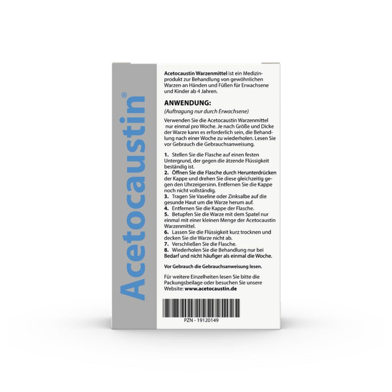 [Australia] - Acetocaustin solution | Wart remedies | Pain-free | Children from 4 years | Wart treatment for hands and feet | 2ML wart remover | Remove warts 