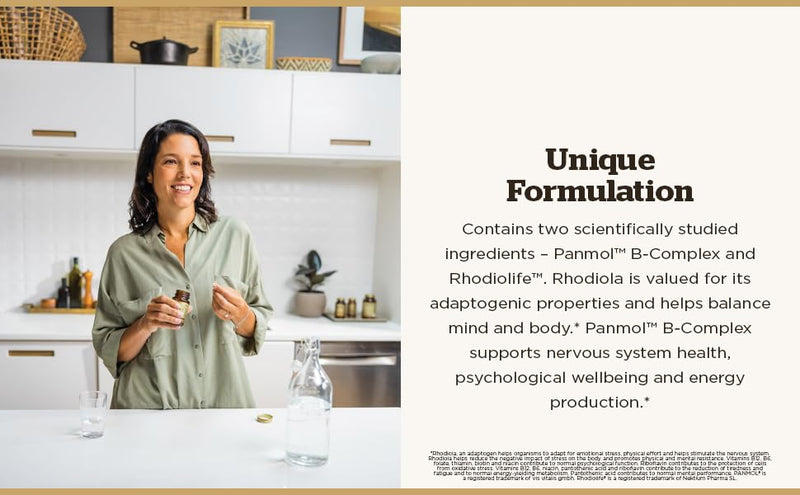 Solgar Ultimate Calm Daily Support Capsules - Pack of 30 - with B-Complex and Rhodiola Extract - Supports Psychological Wellbeing and Energy Production - Vegan
