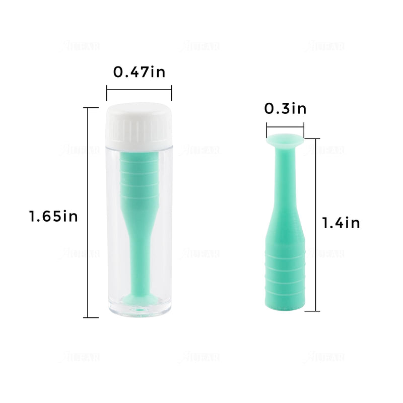 [Australia] - AUEAR, Pack of 10 Soft Silicone Contact Scleral Lens Insertion Tool Plunger Remover Contact Plunger for Soft Hard Lenses Green Color 