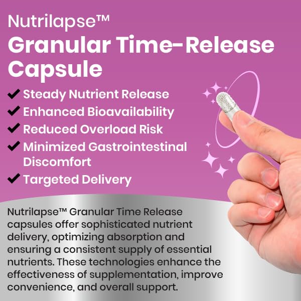 Magnesium Glycinate 120 Capsules – High Strength, Granular Technology, Sustained Slow Release for Maximum Absorption – 2400mg Delivering 340mg Elemental Magnesium per Serving