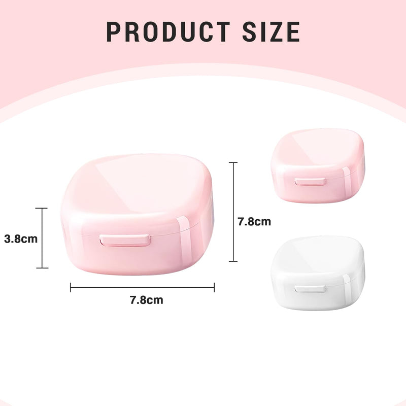 [Australia] - Thoquene 2 pieces braces box, denture box with sieve, dentures box 