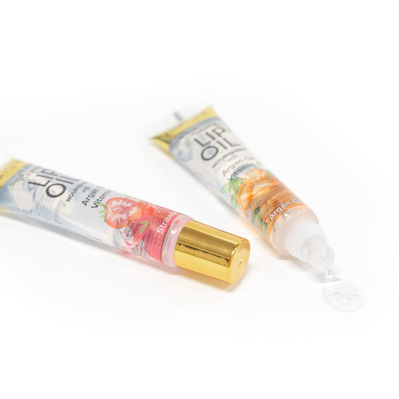 HerMINE Nourishing Lip Oil with Argan Oil & Vitamin E Clear Long Lasting Hydrating Lip Moisturizing Gel 15g / 0.52oz (Pineapple) Pineapple