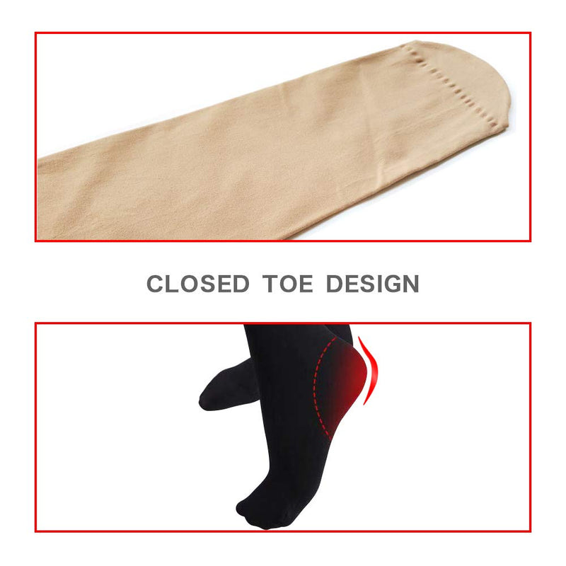 [Australia] - Medical Compression Pantyhose 20-30 mmhg Closed Toe Support Gradient Treatment Beige 2X-Large (Pack of 1) 