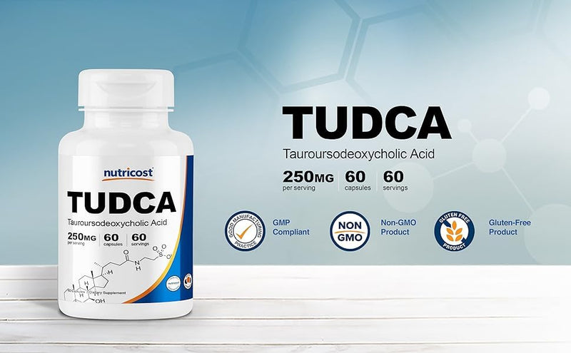 Nutricost Tudca 250mg, 60 Capsules (Tauroursodeoxycholic Acid) - Premium Quality 60 Count (Pack of 1)