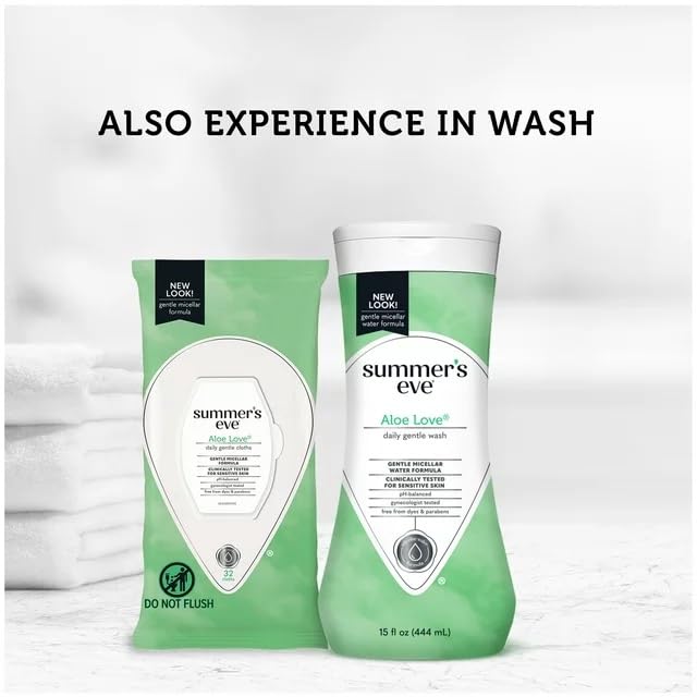 [Australia] - Summer'S Eve Aloe Love Soft Cleansing Cloth, 3.2 Ounce 32 Count (Pack of 1) 