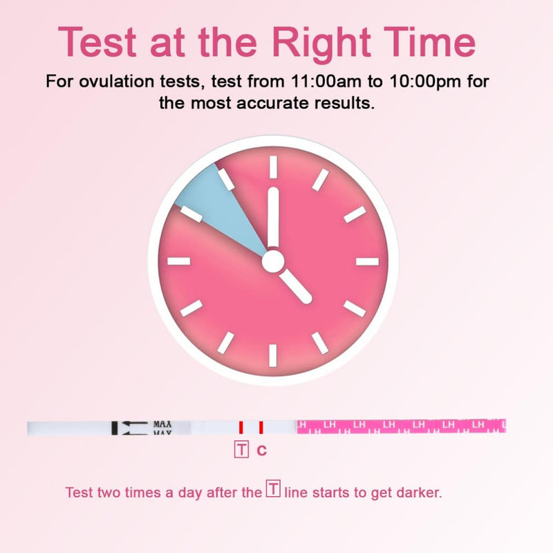 Ovulation Test Strips with Reusable Urine Cup 30 Counts Accurate LH Ovulation Predictor Kit for Women at Home LH Surge Detection Fertility Test