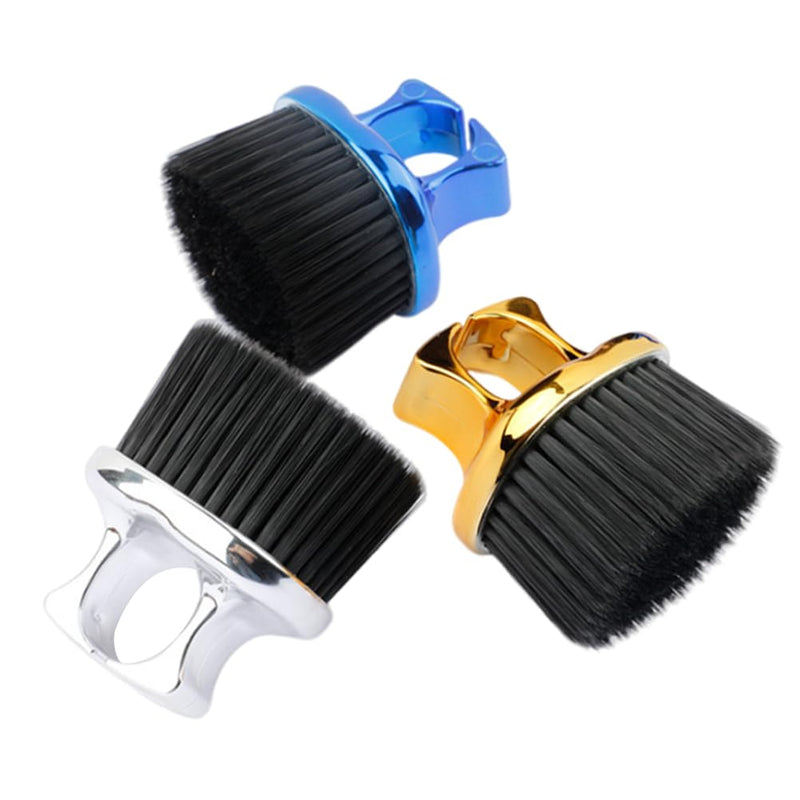 Mustaches Neck Duster Brush: 3pcs Barber Face Cleaning Hairbrush Beard Brush, Finger Brush for Barbers Men Beauty Salons Home Use