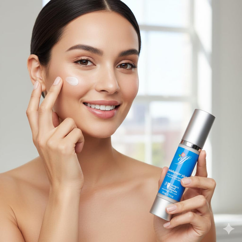 Carolyn's Facial Formulas Moisturizer Plus | Eye Cream | Cruelty-Free, Vegan Face Cream | Made in USA | Vitamin C Moisturizer for Face and Neck (50 ml – 1.7 fl oz)