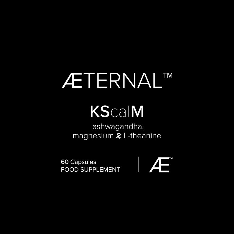 KSM-66 Ashwagandha with Magnesium Bisglycinate & L Theanine | Calm Focus & Psychological Balance Support | Mood & Stress Relief Formula | Vegan Non GMO Supplement | 60 Capsules | Made in UK | AETERNAL 1 count (Pack of 60)