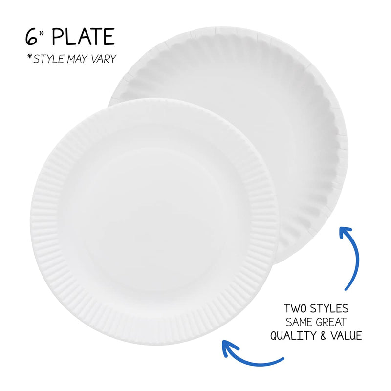 [Australia] - Hygloss Products Paper Plates - Uncoated White Plate - Use for Foodware, Events, Activities, Crafts Projects and More - Environmentally Friendly - Recyclable and Disposable - 6-Inches - 100 Pack 6-Inch 100-Pk 