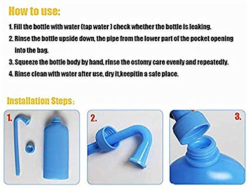 [Australia] - Colostomy Bag Cleaning Tool,Stoma Bags Plastic Cleaning Bottle for All Ostomy Bags for Permanent Use (3PCS PZ) 3 Count (Pack of 1) 