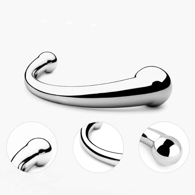 FST Double Head Anal Plug Stainless Steel Pleasure Wand Butt Plug for Male Female Couple Masturbation Stick Anal Sex Toy