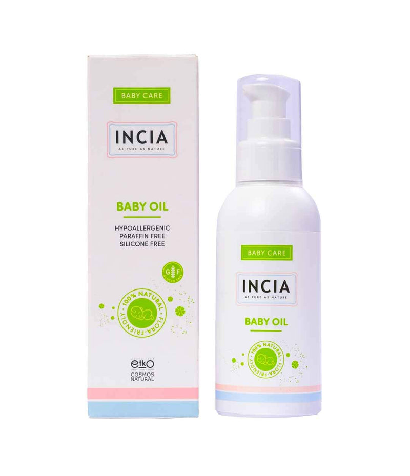 [Australia] - INCIA baby oil 110ml (contains no artificial fragrances and colors, parabens, silicones and paraffin, ideal for babies and adults, with sesame oil - jojoba oil - vitamin E) 
