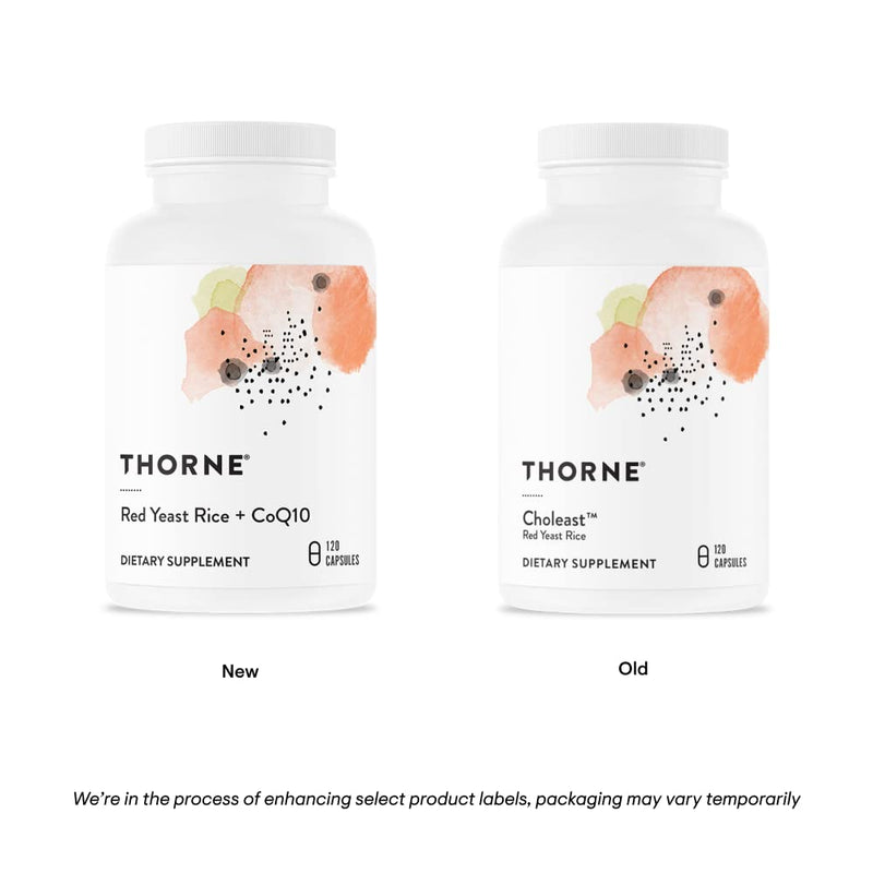 [Australia] - THORNE Red Yeast Rice + CoQ10 - Maintain Healthy Cholesterol Levels and Supports Cardiovascular Health - Gluten-Free, Dairy-Free - 120 Capsules 