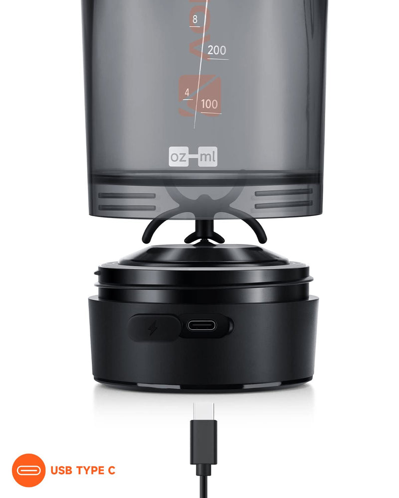 [Australia] - VOLTRX Electric Protein Shaker Bottle - USB Rechargeable Mixer Cup for Shakes and Meal Replacements, BPA-Free Tritan, 24oz orange 