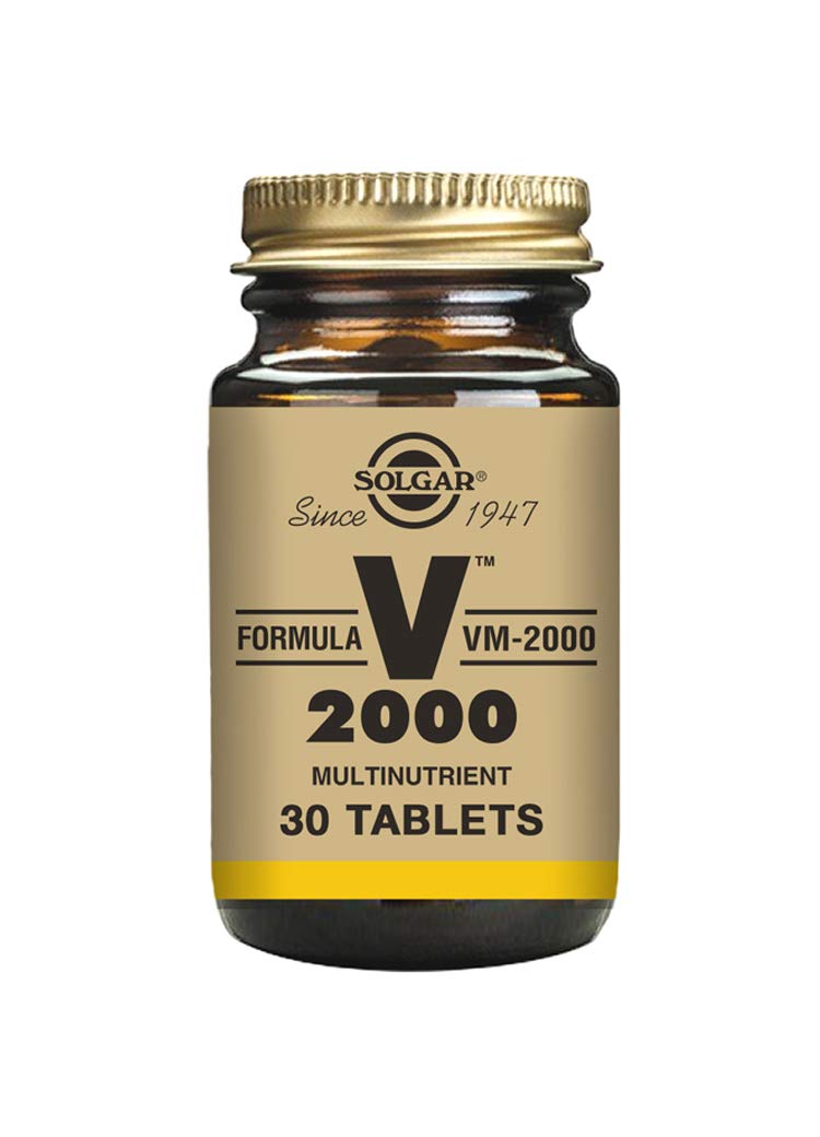 Solgar Formula VM-2000, 30 Tablets - - Multivitamin - Daily Wellbeing and Immunity - Rich in Antioxidants - Vegan, Gluten Free and Kosher Formula VM2000 | Multivitamin 30 count (Pack of 1)