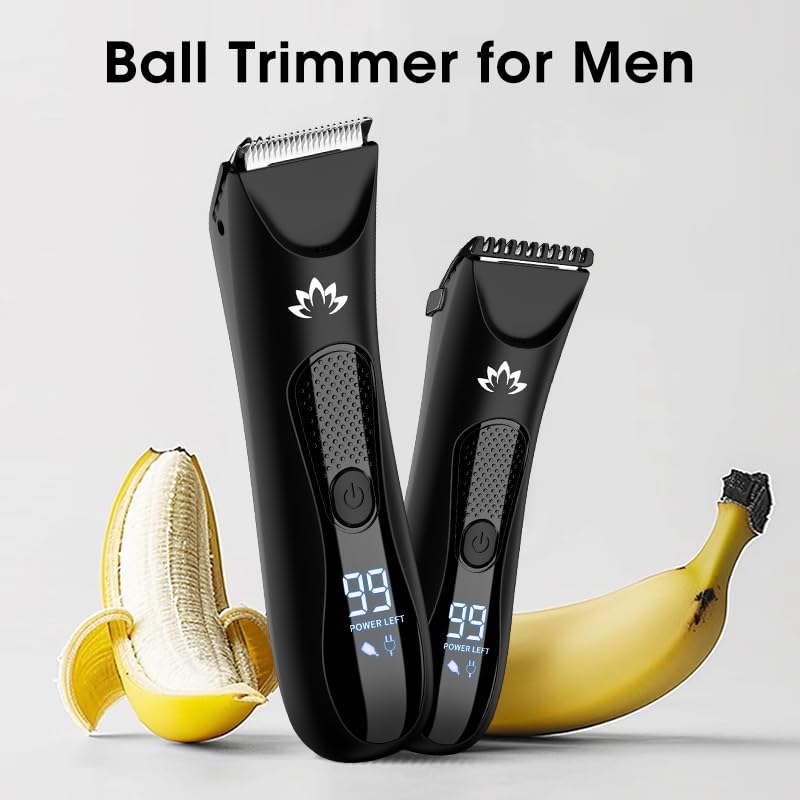 [Australia] - Manscape Body & Pubic Hair Trimmer for Men, Groin & Ball Trimmer Men, Bikini Trimmer Women, Body Groomer Ball Shaver for Smooth Wet/Dry Shaving, Led Light 