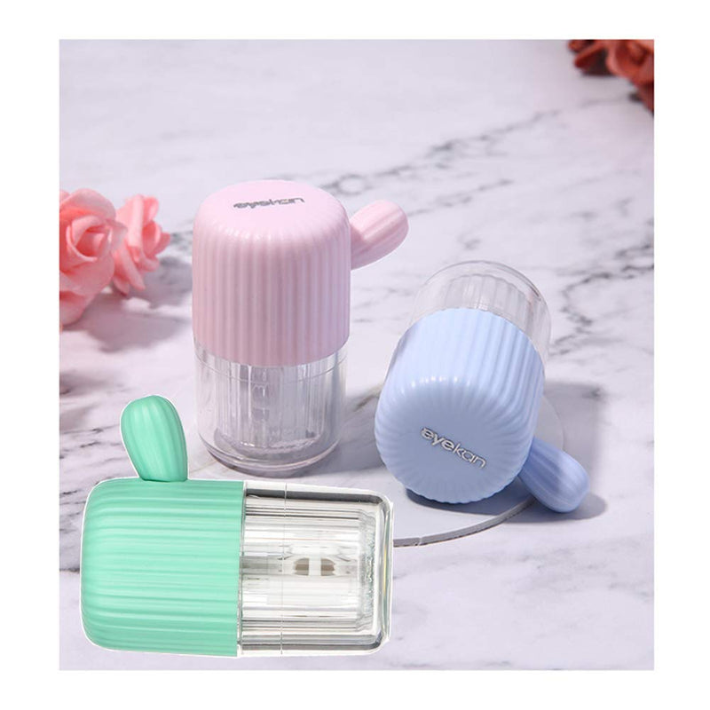 [Australia] - MUDOR Portable Contact Lens Cleaner Machine - Contact Lens Washer with Drawstring for Daily Care Fast Cleaning Soft and Hard Contact Lenses (Quiet Blue) Quiet Blue 