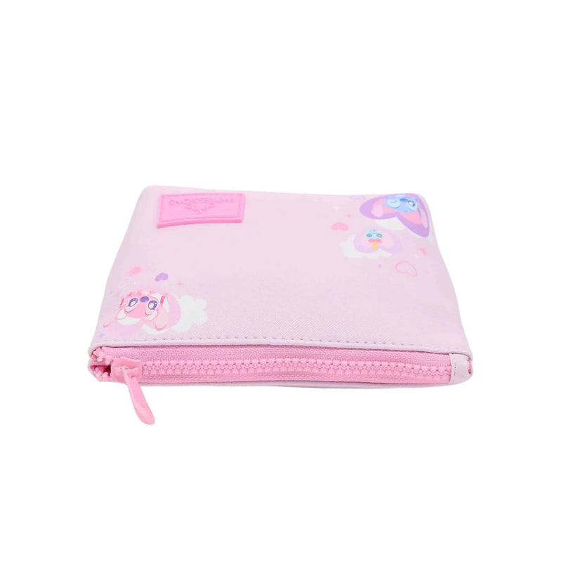 Impressions Vanity Angel Cosmetic Pouch and LED Compact Mirror Set Travel Makeup Bag with Pink Hardware and Portable Lighted Mirror with 3X Magnified top Mirror, Adjustable Brightness