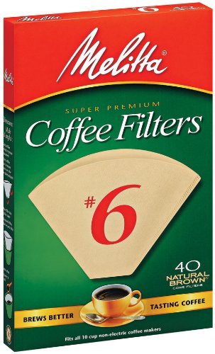 [Australia] - Melitta FBA USA Inc 626412#6 Natural Brown Cone Coffee Filters 40 Count - 4 PACK 