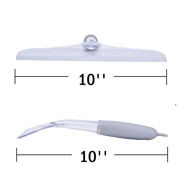 [Australia] - Shower Squeegee for Bathroom Shower Glass Doors, 10'' Rubber Window Cleaner Squeegee, Clear Plastic Car Windshield Cleaning Squeegee 
