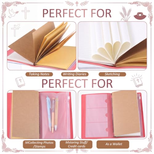 2 Pack Pastor Appreciation Gifts, Leather Notebooks for Pastor and Wife