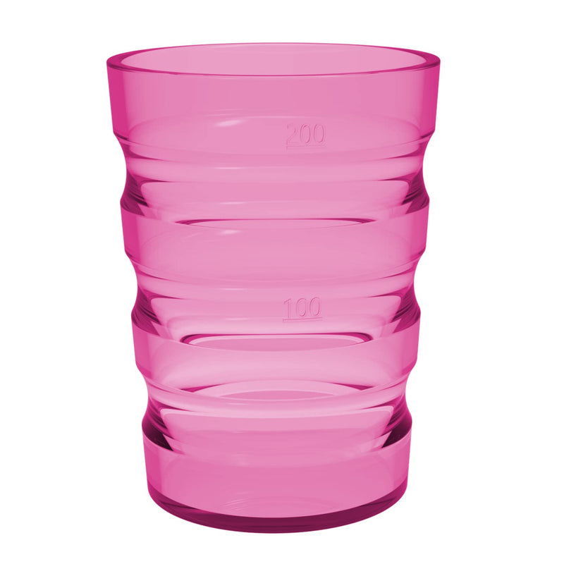 DR. BONE'S THERAPEUTICS ® 200 ml Clear Non Spill Cup, Portable Travel Mug for Children, Elderly and Disabled Adult Drinking Cup/Beaker/Mug/Sippy Cup for Disabled Adults for Better Grip (Pink) Pink