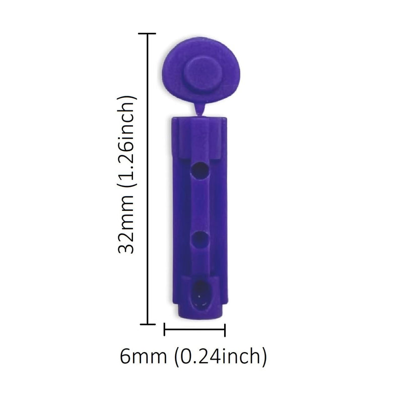 [Australia] - One Step Lancing Device & 100 x 30 Gauge Twist Top Lancets, Blood Sampling Pen, 5 Depth Settings, Diabetic Sugar Level Testing, Less Pain and Ejector 