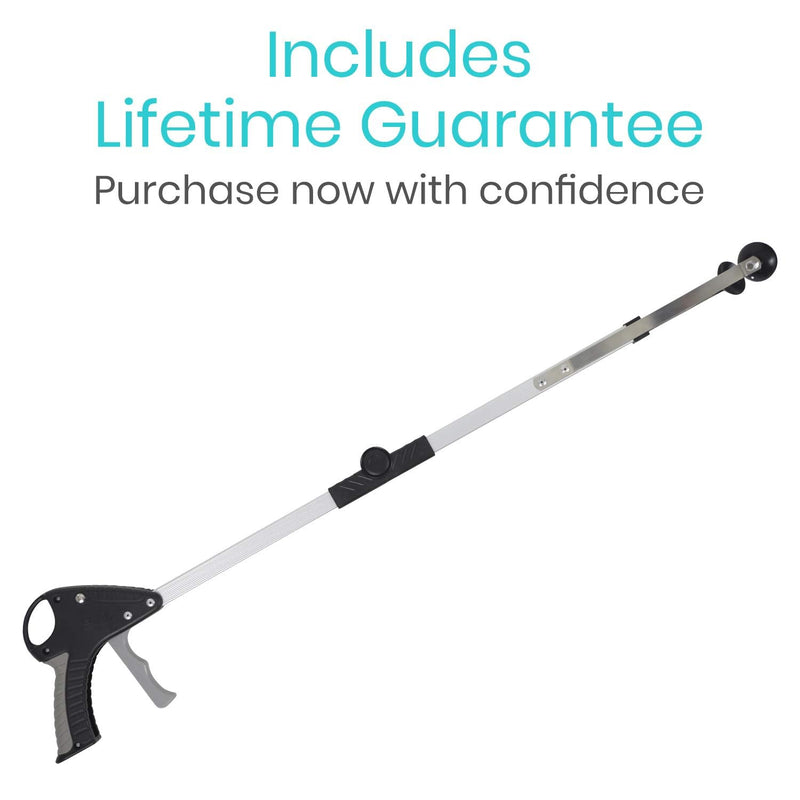 [Australia] - Vive Foldable Suction Reacher Grabber Tool for Elderly (1) - 32 Inches Long Reach Grabber Claw - Pick Up Grab Tool - Reachers for Disabled & Seniors Heavy Duty - Trash, Garbage, Cups Picker Assist 1 