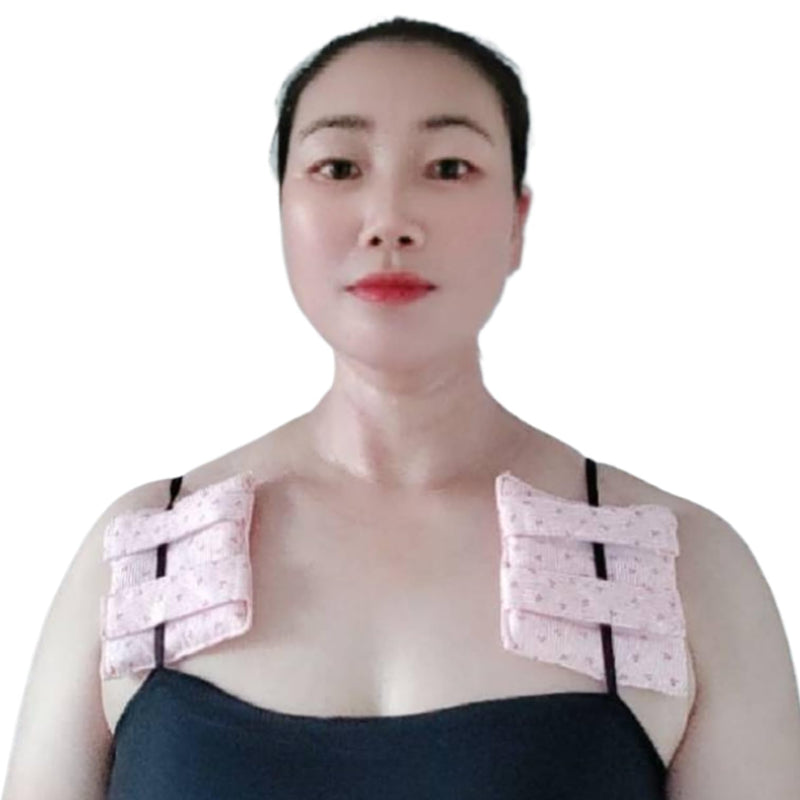 [Australia] - 2 Pcs Bra Strap Pad Protector for Chest, Port Pillows Chemo Patients, Pacemaker Pillow Post-Surgery, Bra Strap, Recovery Cushion Heart Support ， Comfort,Soft & Adjustable Covers Non Slip（cherry） 