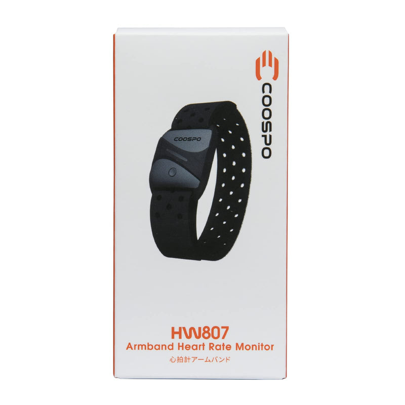[Australia] - COOSPO Heart Rate Monitor Armband HW807, Bluetooth 5.0 ANT+ HRM with HR Zone LED Indicator, Tracking Heartbeat HRV for Fitness Training, Work with Peloton/Polar/Wahoo/Strava/Zwift/DDP Yoga HW807 Armband Heart Rate Monitor 