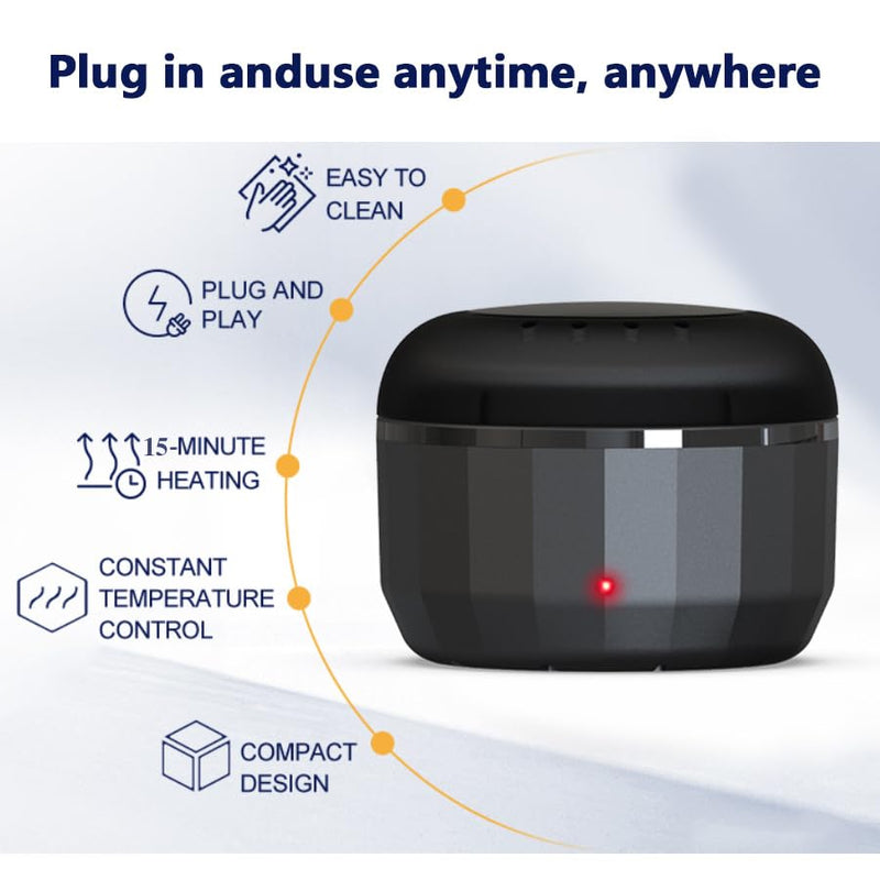 Nose ear wax kit men, Nose Hair Waxing Kit with 50 g Wax, 15 Applicators, 5-10 Times, Ear Hair Removal Kit For Men and Women, Usb Rapid Heating, Constant Temperature, Painless, Black